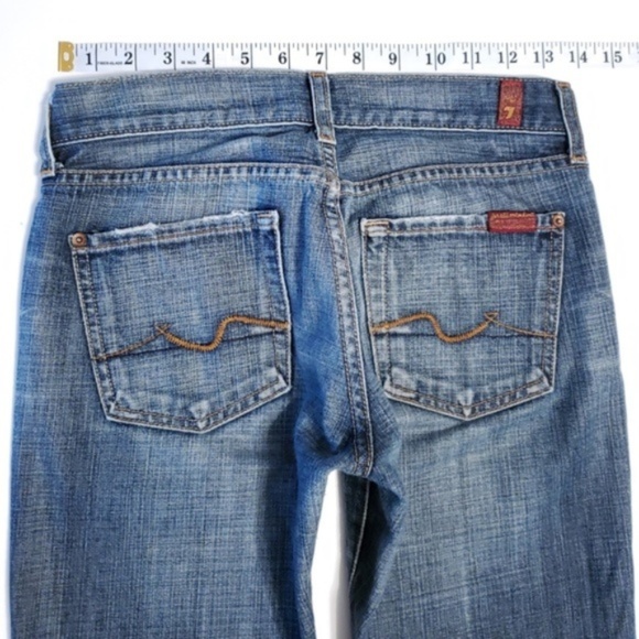 7 for all Mankind BOOT CUT Faded Dark Jeans 26 - Picture 3 of 8